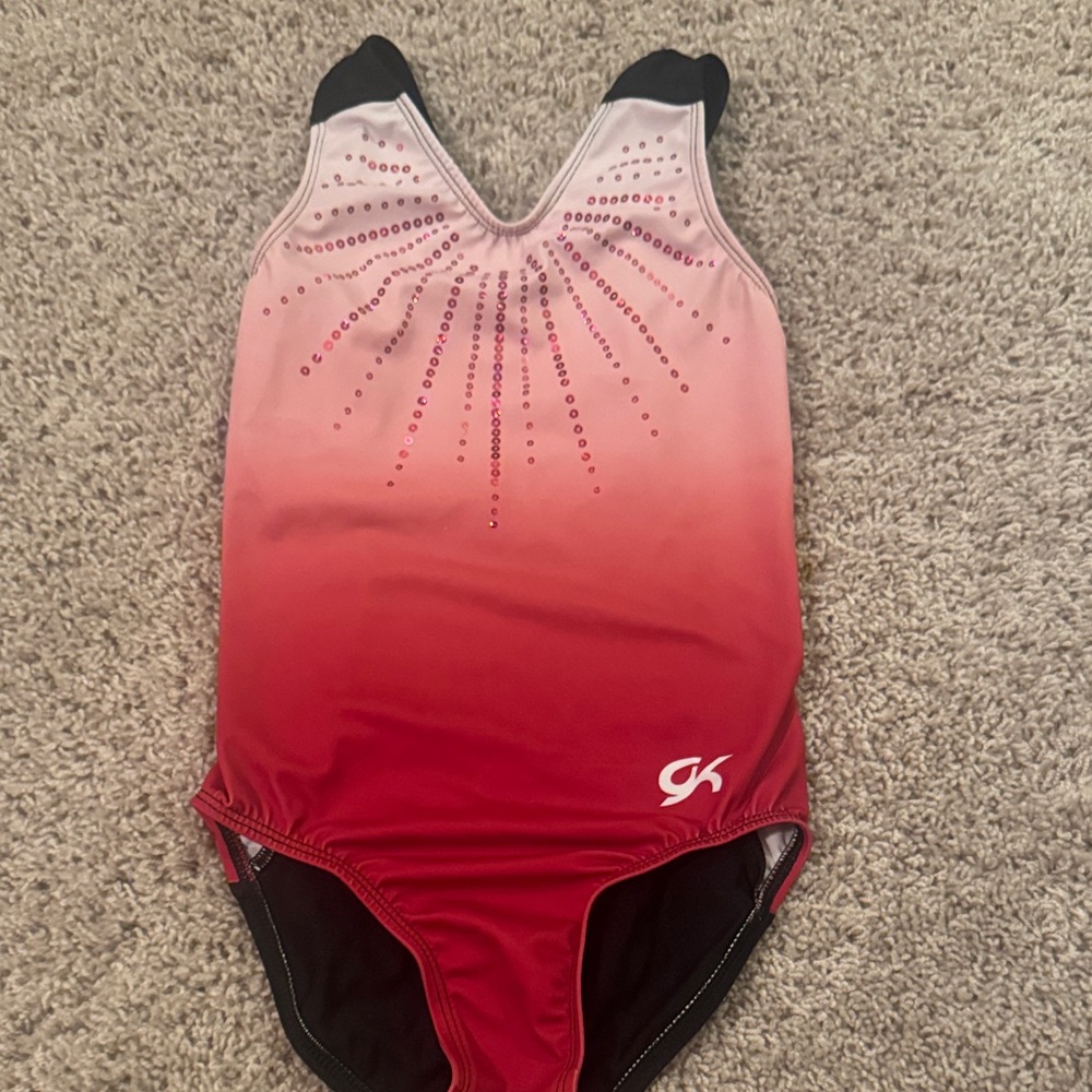 GK Red and Black Gradient Leotard